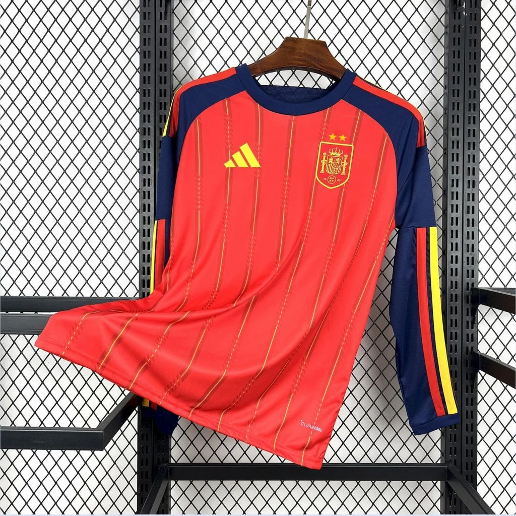 Maillot Espagne Domicile 2 Étoiles Manches Longues 26/27